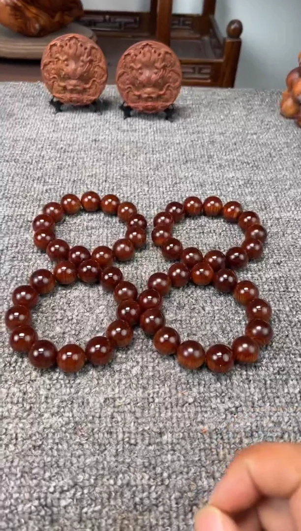 柏木（崖柏）1.8圆珠黑金骨坨坨料 瓷化料