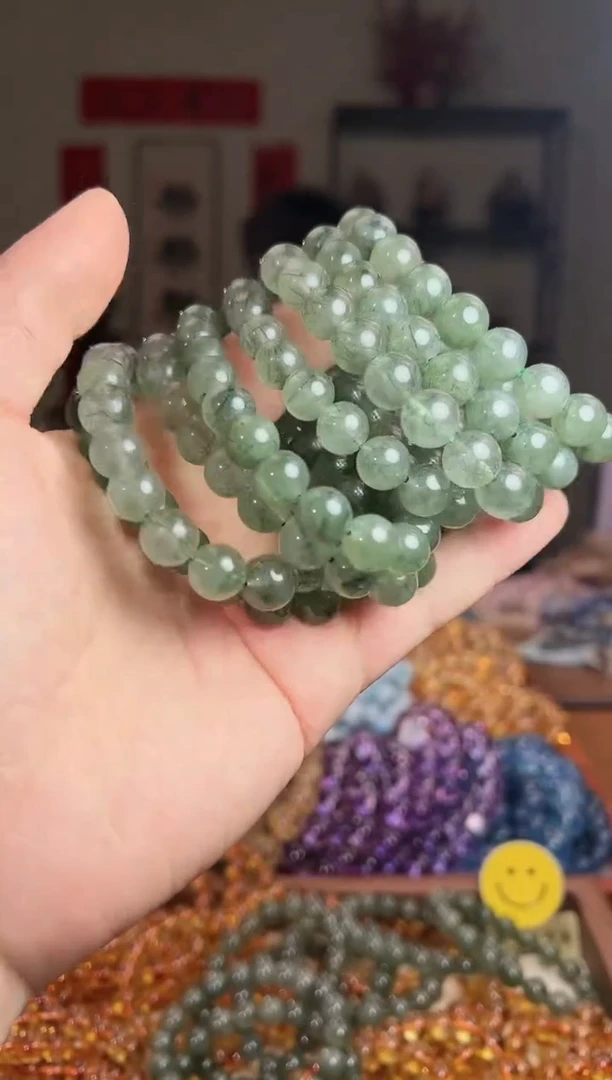 【闪购商品】发晶手串未镶嵌10+mm绿发晶（多样性发其一）