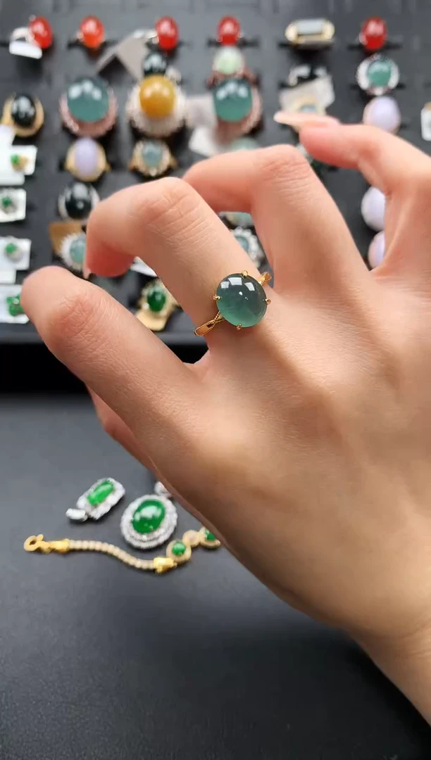 【闪购商品】翡翠戒指银S925镶嵌23654363