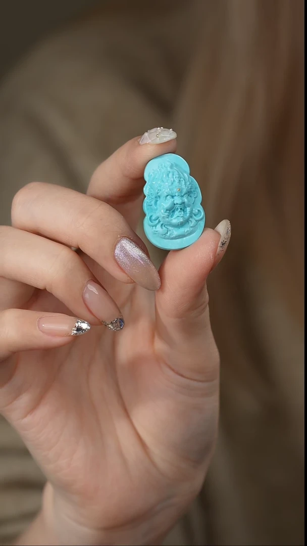 【闪购商品】绿松石雕刻件未镶嵌E08（多样性发一件）大黑天