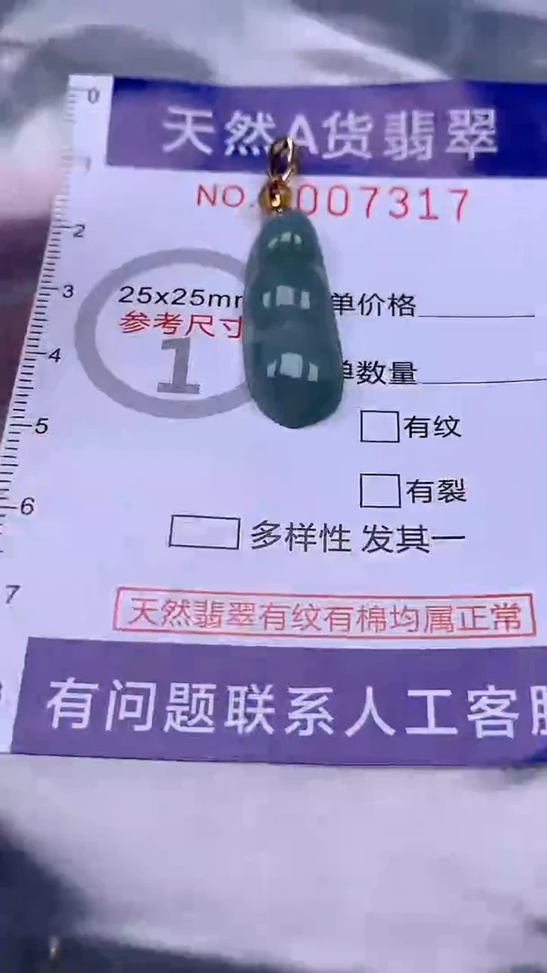 翡翠未镶嵌吊坠(不含链)1