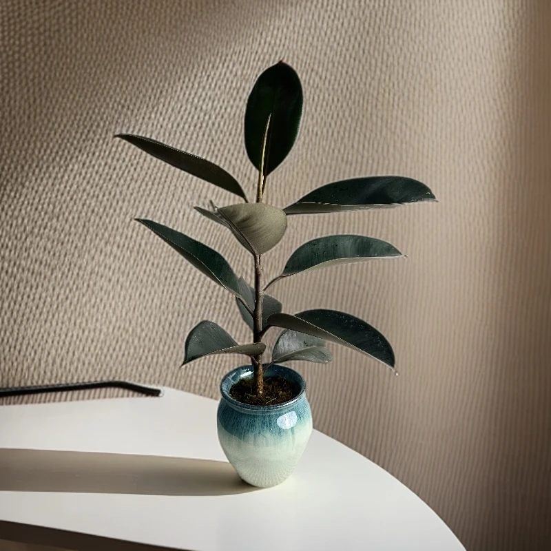 黑金刚橡皮树绿植室内办公室客厅四季盆栽好养吸甲醛