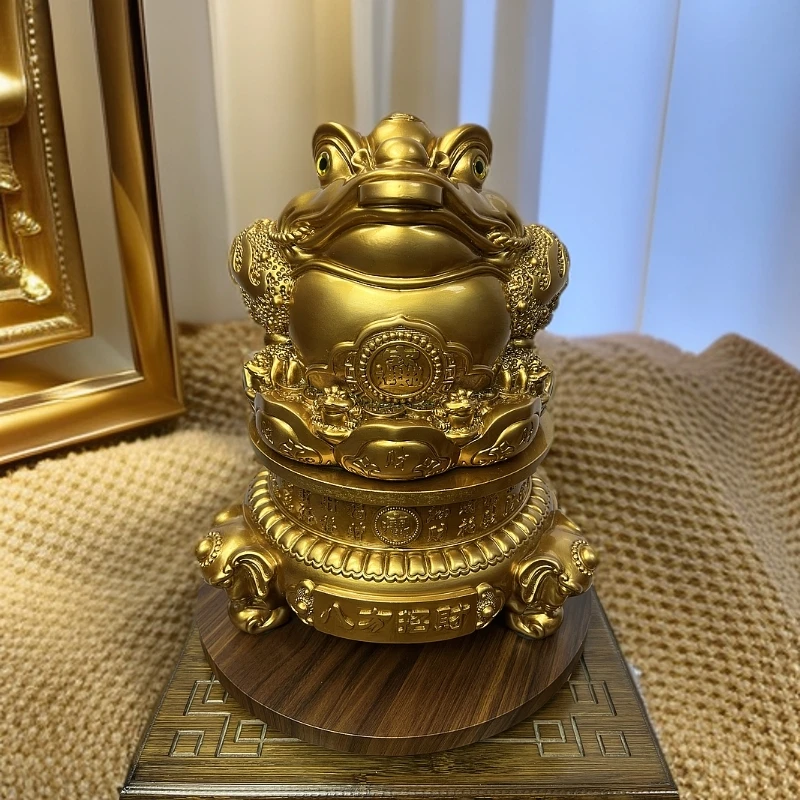 金蟾摆件家居玄关客厅前台开业送礼礼品工艺品（26*26*33cm）