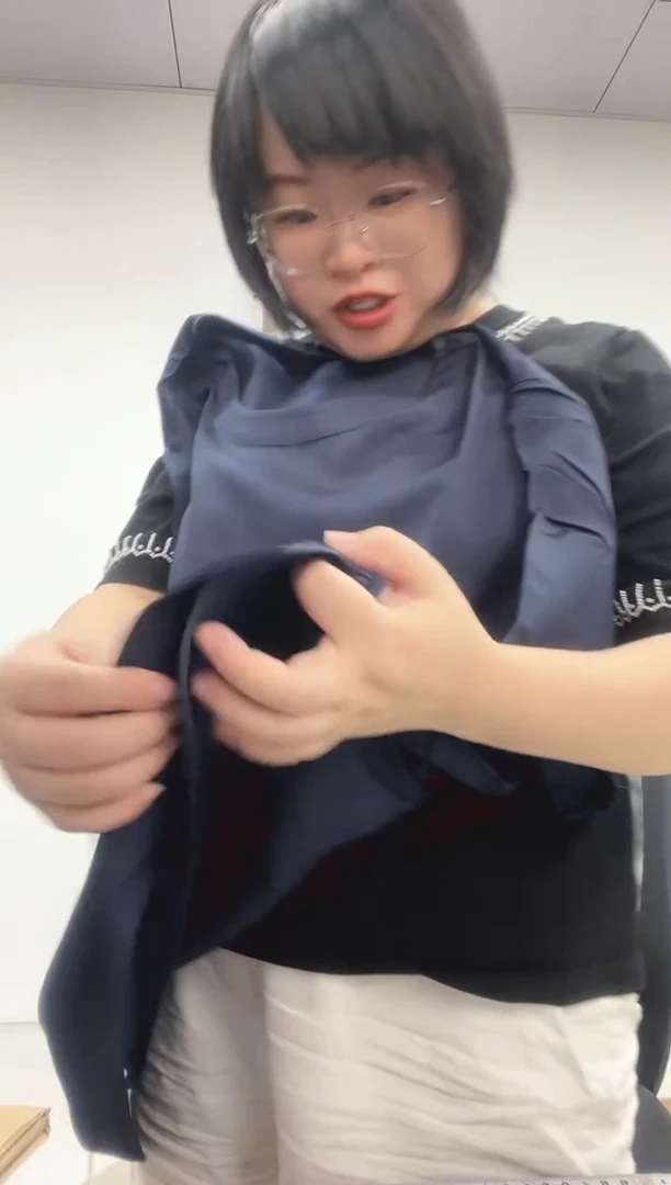 混纺贡缎短袖棉绸藏青3XL