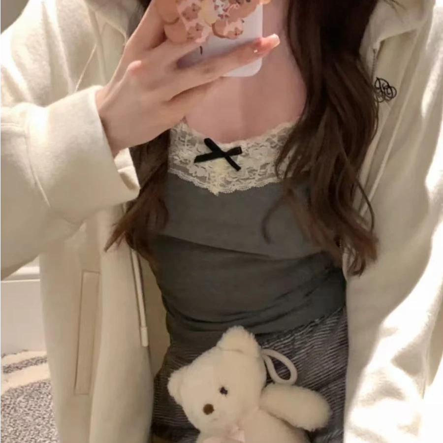 【依依】蕾丝花边吊带背心女内搭外穿打底衫甜辣上衣5063