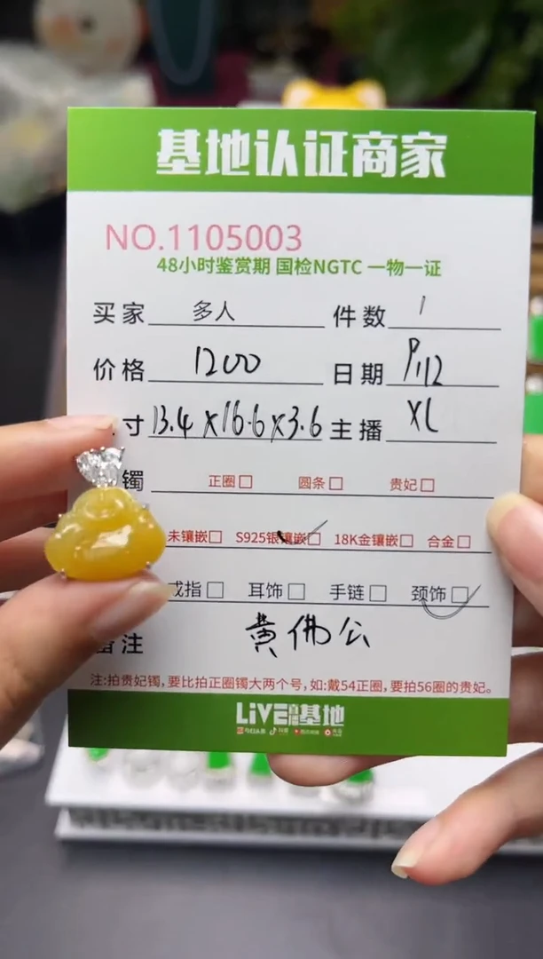 吊坠(不含链)银S925镶嵌翡翠多人