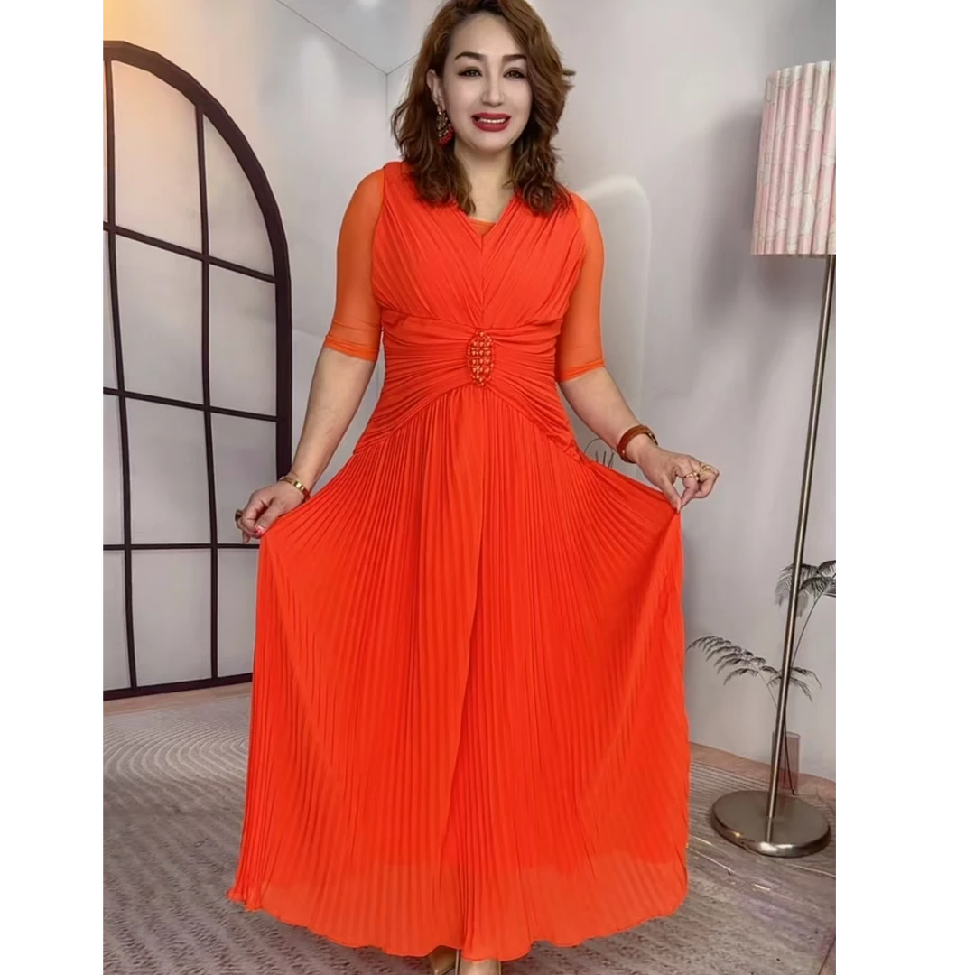 37 连衣裙显瘦气质时尚百搭夏季收腰中长款连衣裙