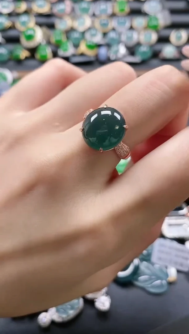 【闪购商品】翡翠戒指银S925镶嵌51151