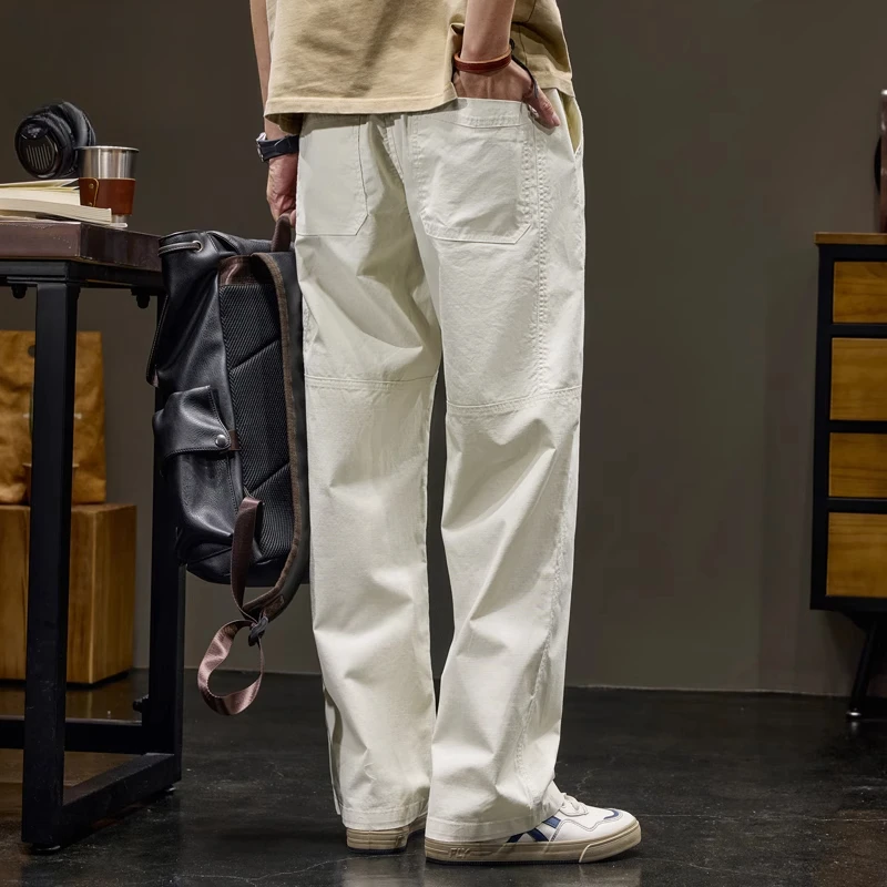 Cebrodz日系潮牌休闲裤男士夏季新款户外运动裤宽松垂感阔腿裤男