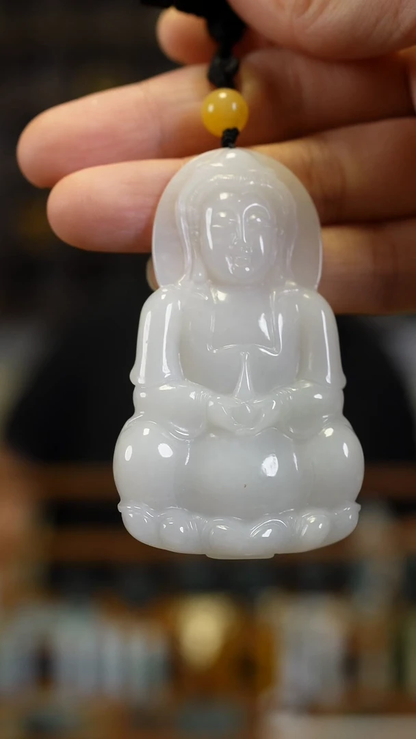 颈饰未镶嵌翡翠翡翠吊坠-观音