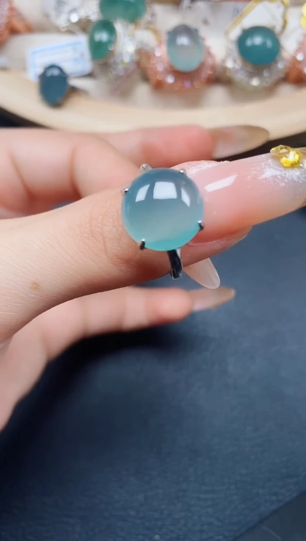 【闪购商品】翡翠戒指银S925镶嵌翡翠