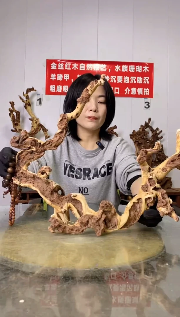 【闪购商品】木35金丝红木 羊蹄甲