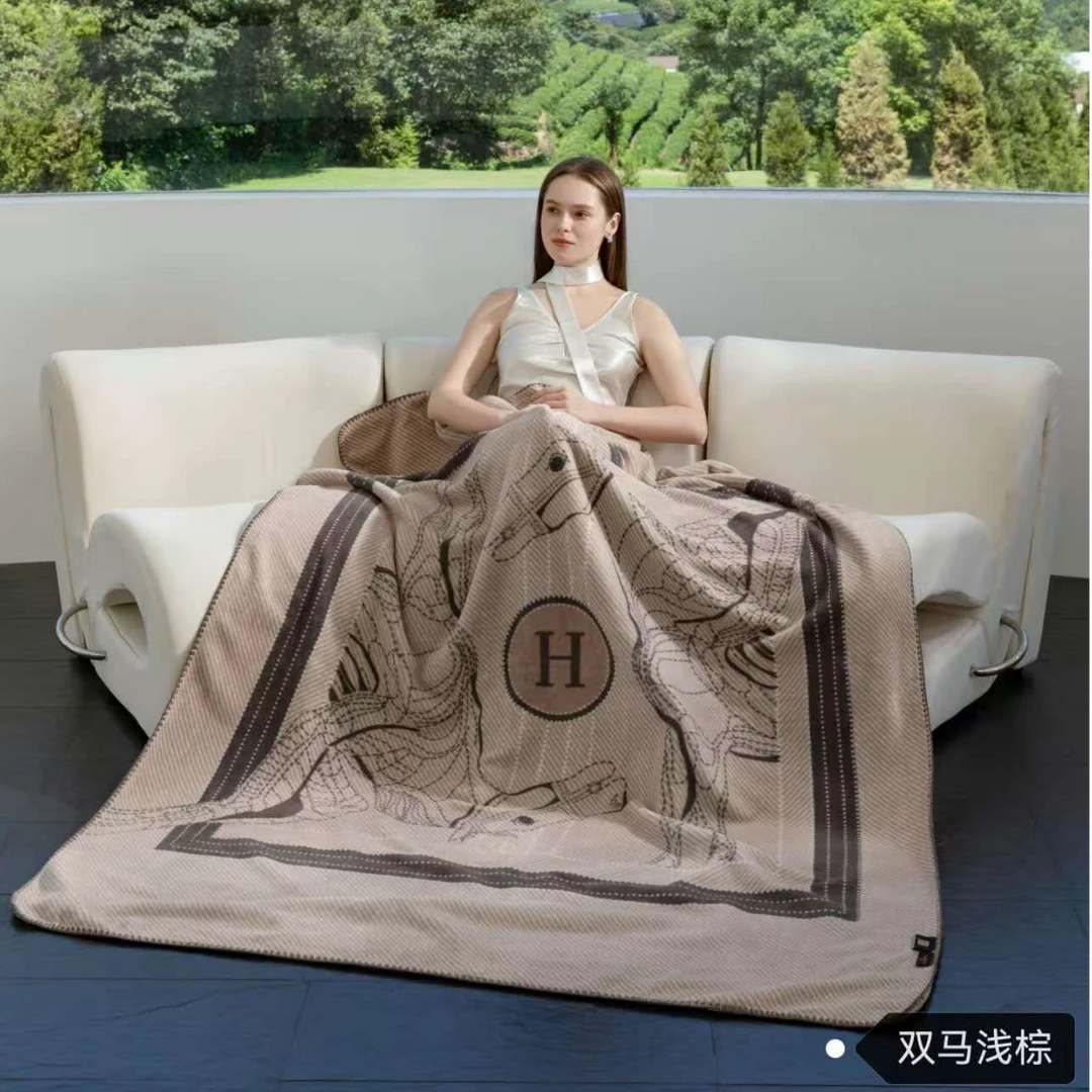 【双马-恒韵】毛毯柔软多功能盖毯沙发毯午休毯单人双面毛毯午睡毯