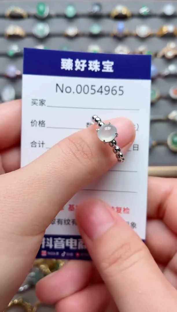 银S925镶嵌戒指翡翠1