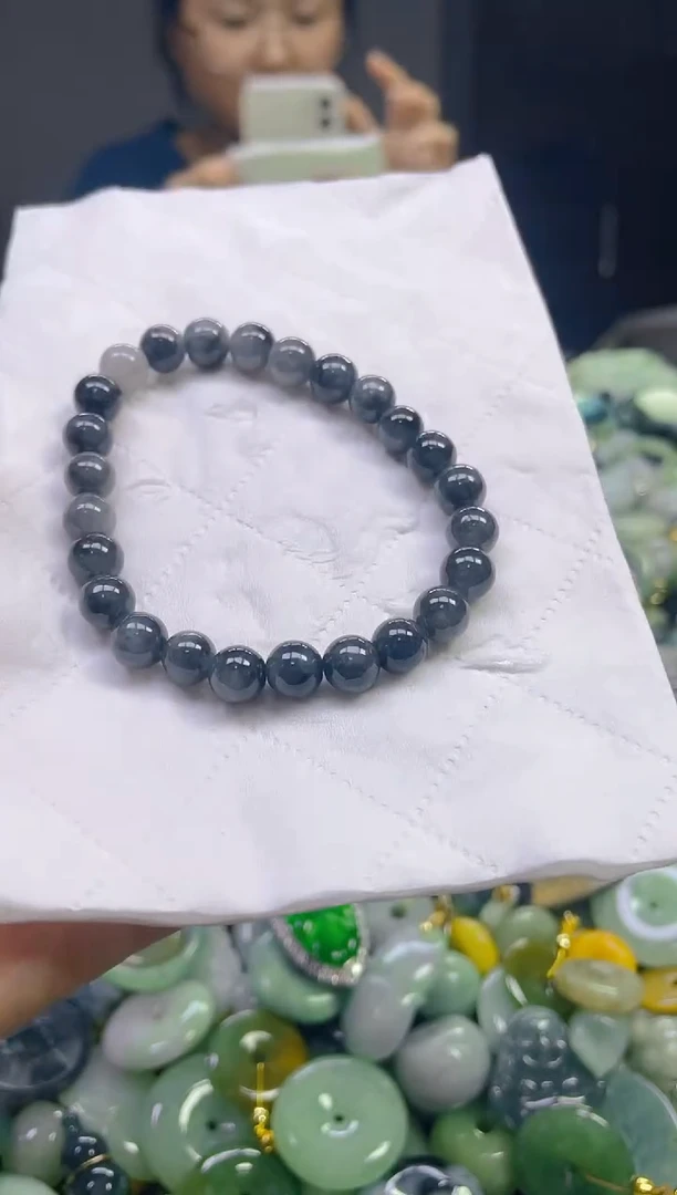 翡翠未镶嵌颈饰7MM/S/翡翠A货,一件也是批发价