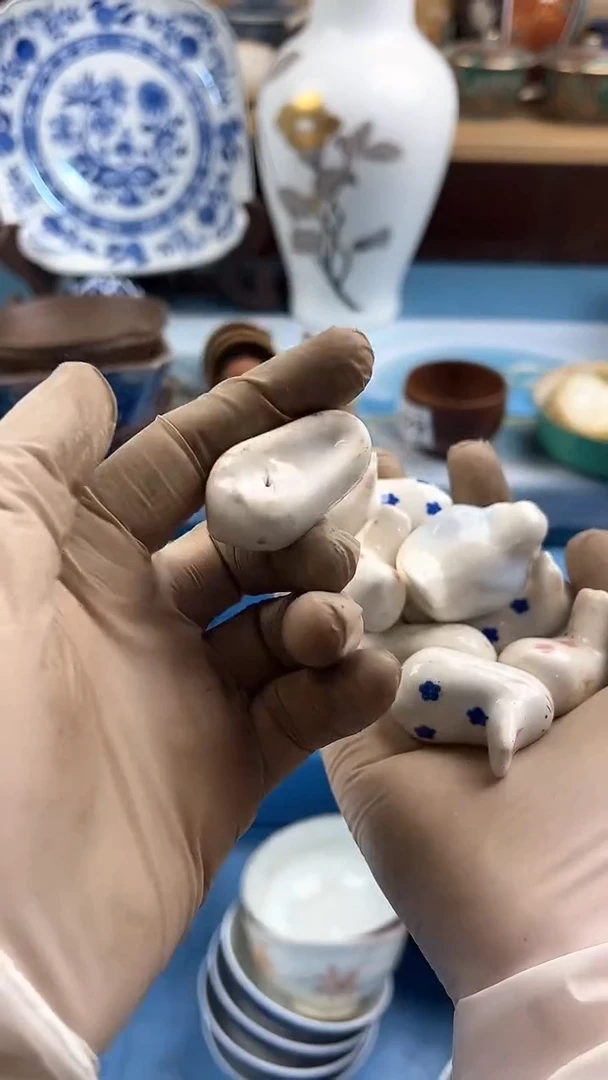 瓷片英歌瓷器满19.9包邮