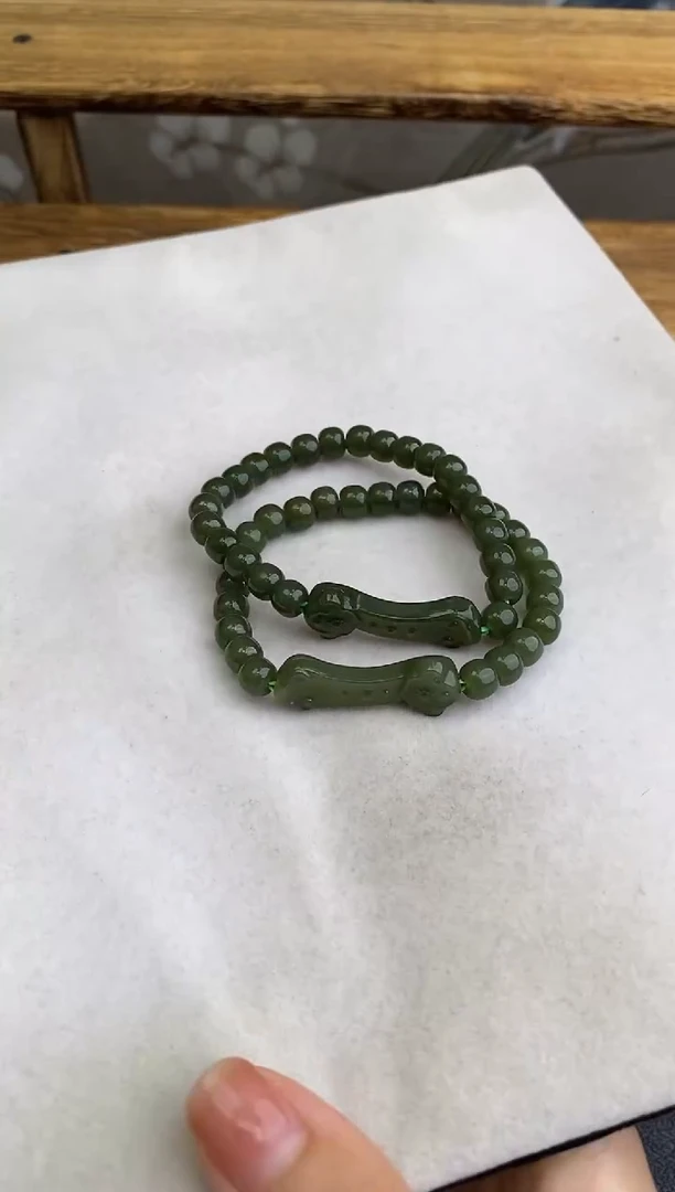 和田玉未镶嵌珠宝奇石10601007-手串 多样性发一条