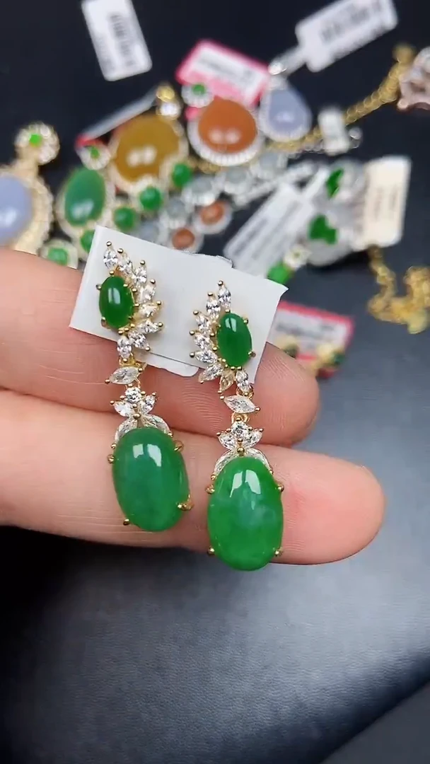 银S925镶嵌戒指翡翠2570