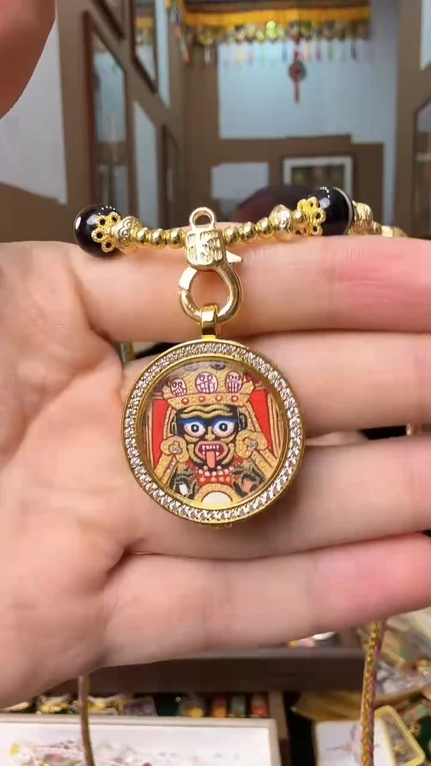 吊坠扎基拉姆-热贡纯手绘唐卡