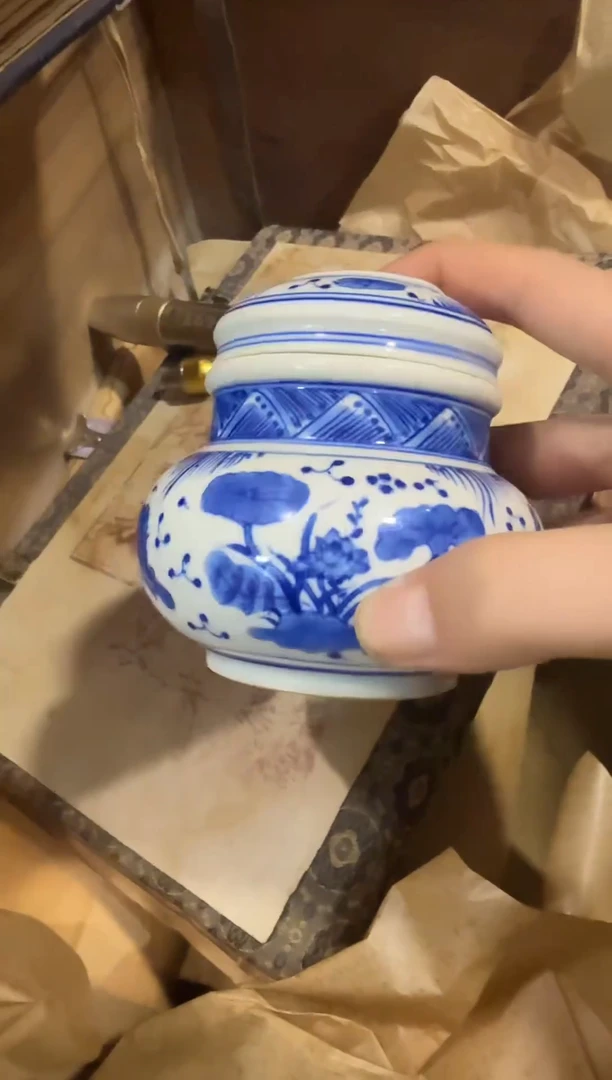 摆件陶创汇陶瓷青花鱼藻纹陶瓷