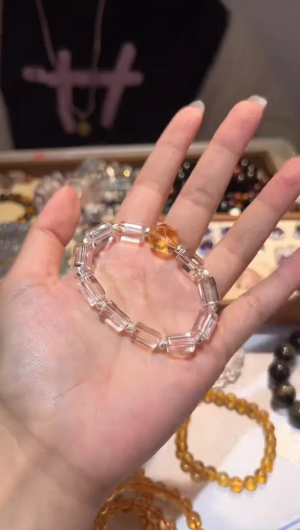 【闪购商品】水晶手链未镶嵌白水晶diy黄水晶