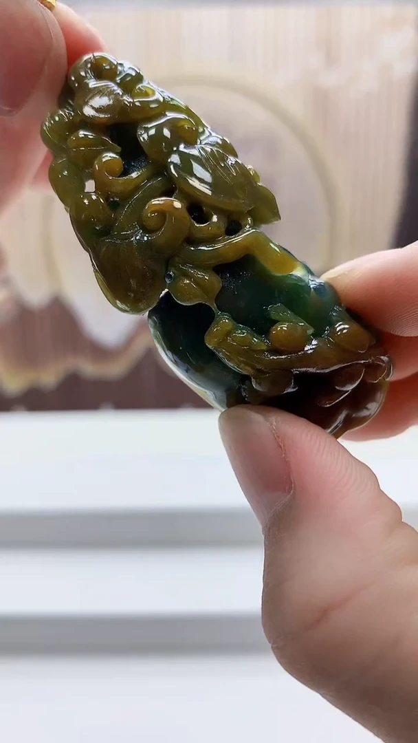 定制翡翠未镶嵌4812bb-毛货挂件65赠珠链