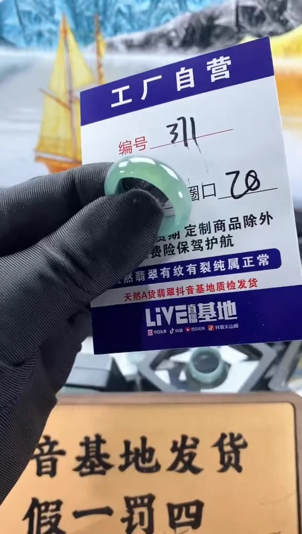 未镶嵌戒指翡翠371