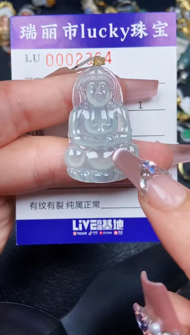 翡翠18K金镶嵌颈饰232418k