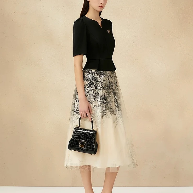 GD 0059(Son*歌)夏季新款印花连衣裙