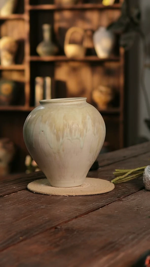 摆件25-326 陶瓷花器高25口径12