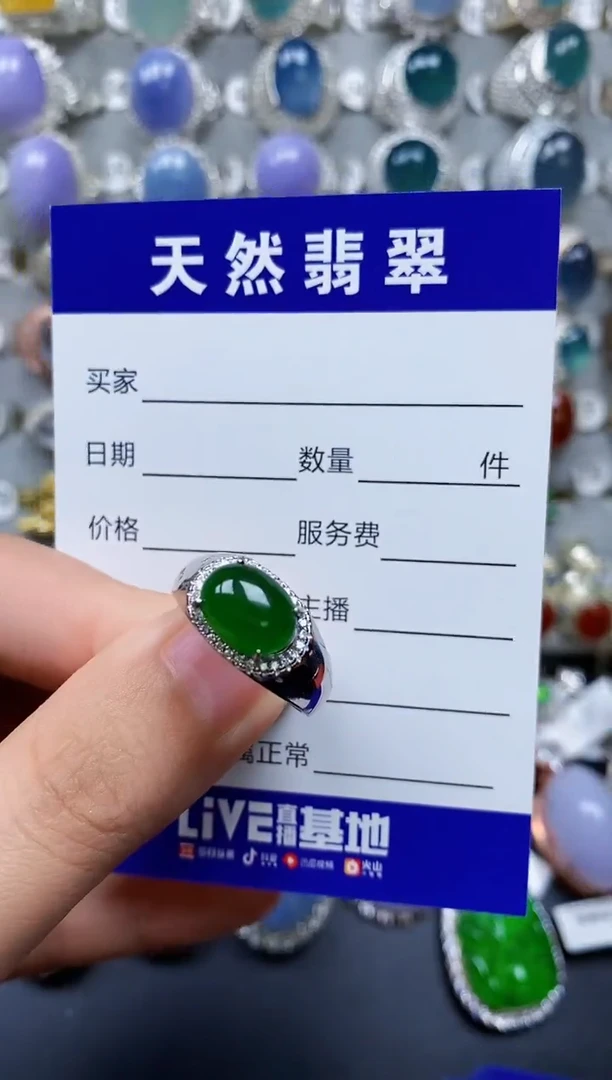 【闪购商品】翡翠戒指银S925镶嵌0248