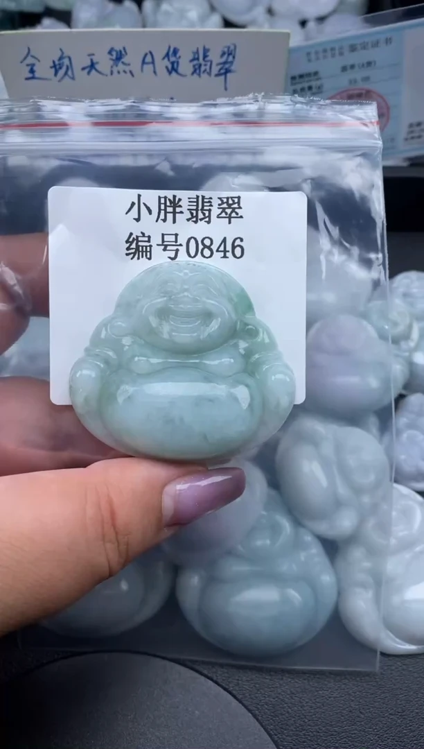 翡翠未镶嵌颈饰缅甸天然A货翡翠0846
