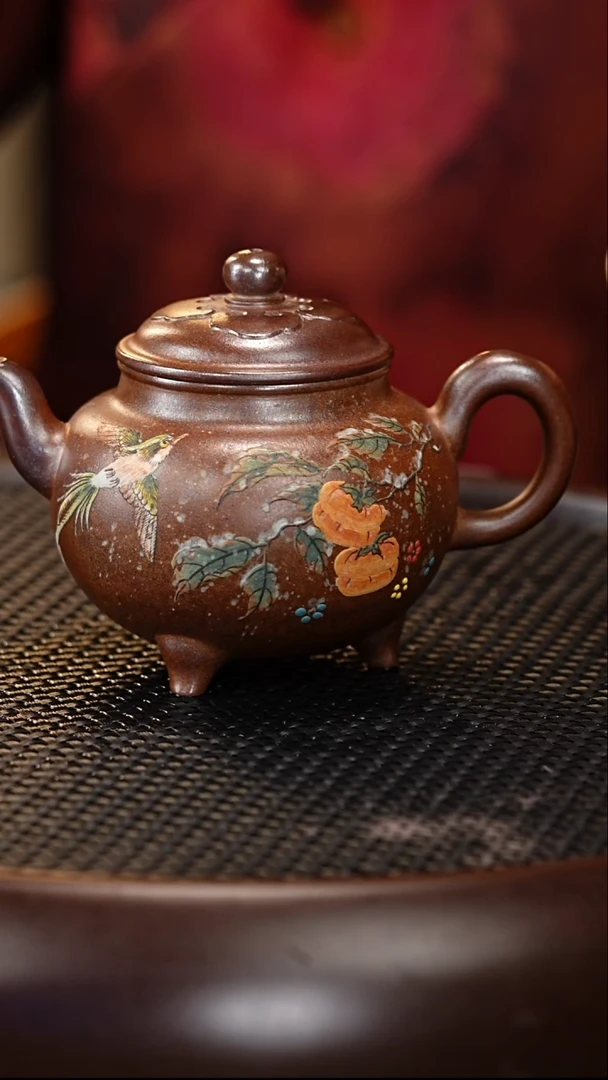 茶壶紫砂45 杨建英 玉成段柴烧 大彬如意220cc