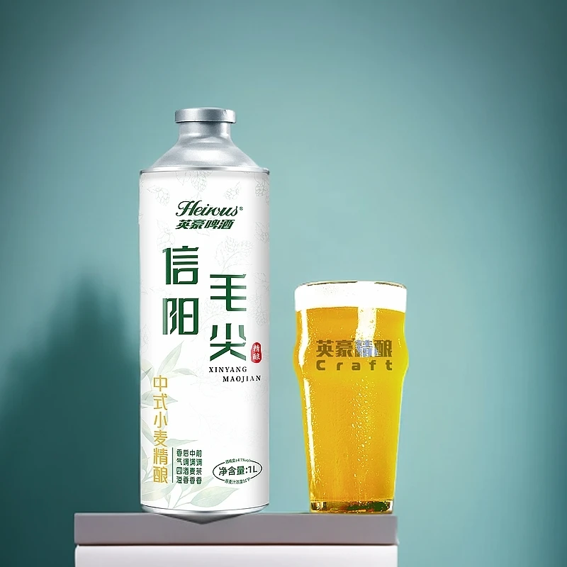 英豪啤酒英豪信阳毛尖中式茶啤1升