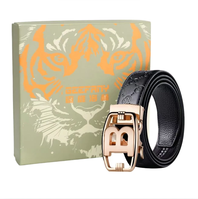 Covelohe合金B男士皮带商务腰带自动扣皮带自动皮带潮流个性真皮