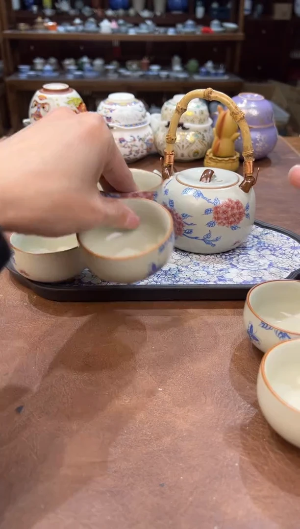 真的很便宜会开片的旅行茶具