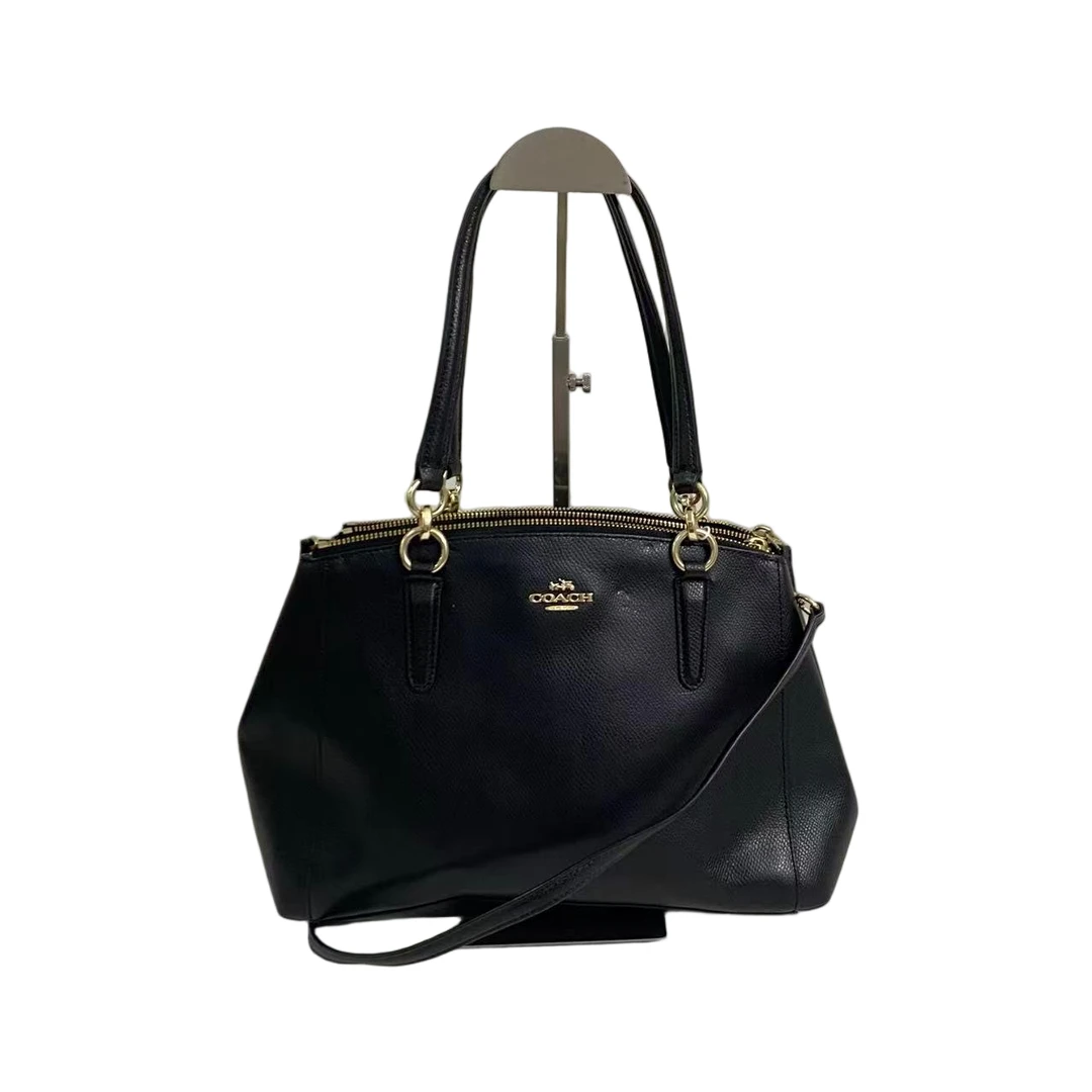 95新 COACH/蔻驰 黑色全皮手提斜挎杀手包 SH-31258-A