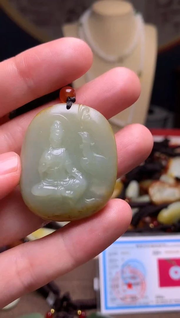 颈饰未镶嵌和田玉新疆料青海料清水和田玉吊坠