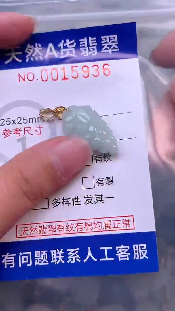翡翠未镶嵌吊坠(不含链)1