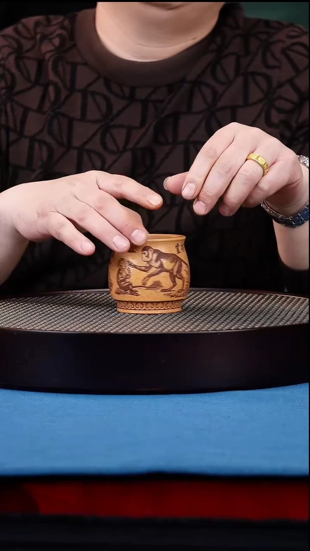 茶杯紫砂宜兴原矿紫砂 手工主人杯