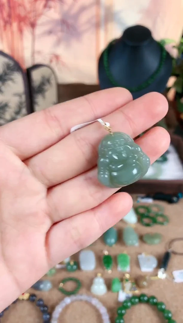 吊坠(不含链)18K金镶嵌和田玉1