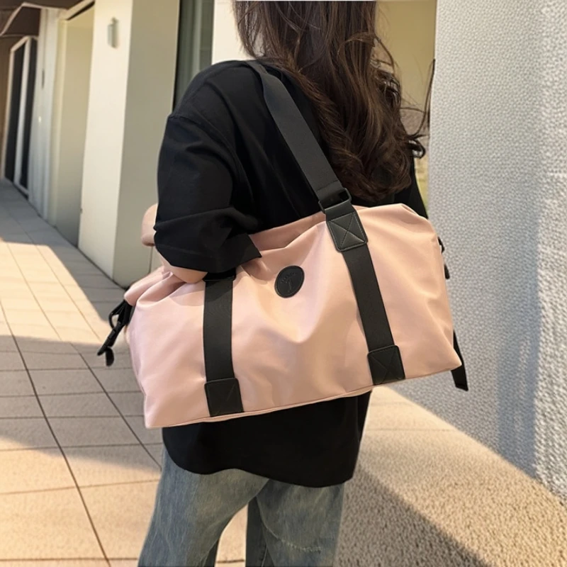 出门装衣服旅游包轻便行李袋手提短途旅行包便携登机包女式小拎包