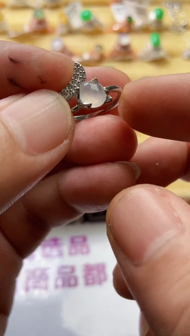 【闪购商品】翡翠戒指银S925镶嵌0000