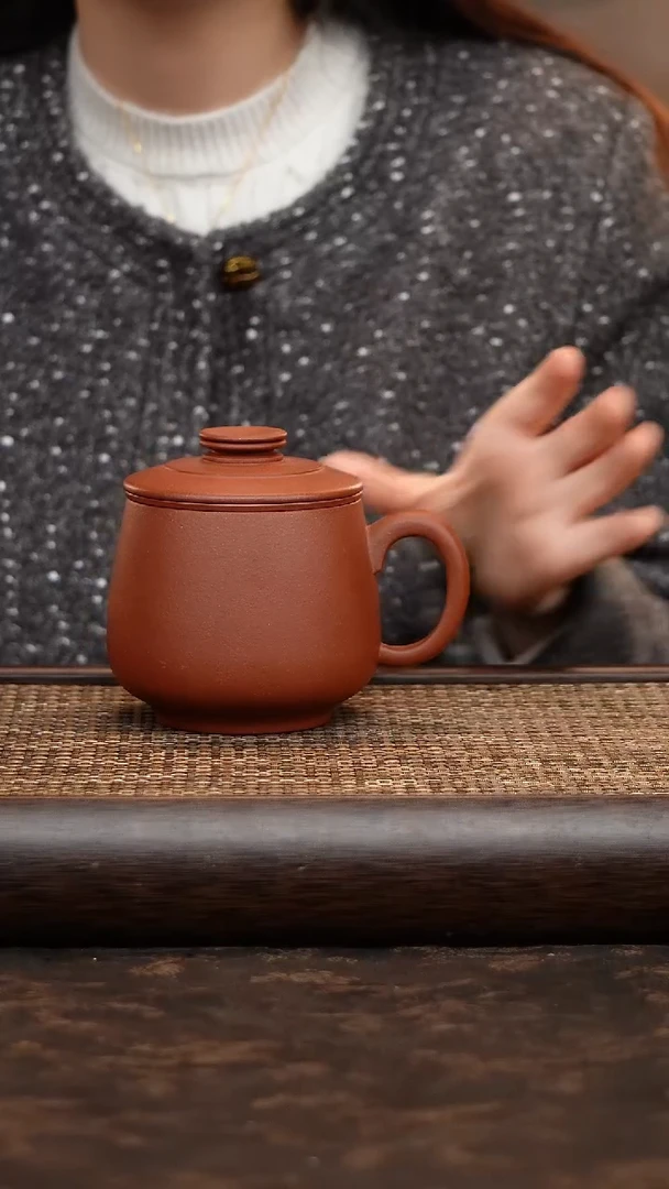 茶杯紫砂三件套紫泥