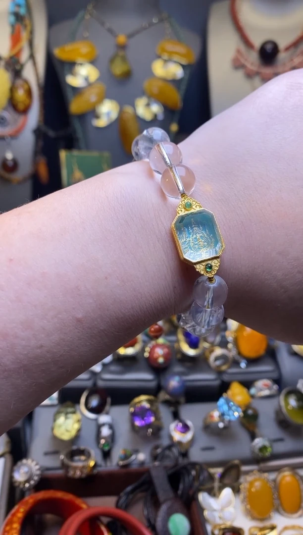 【闪购商品】水晶手链银S925镶嵌天然水晶手串