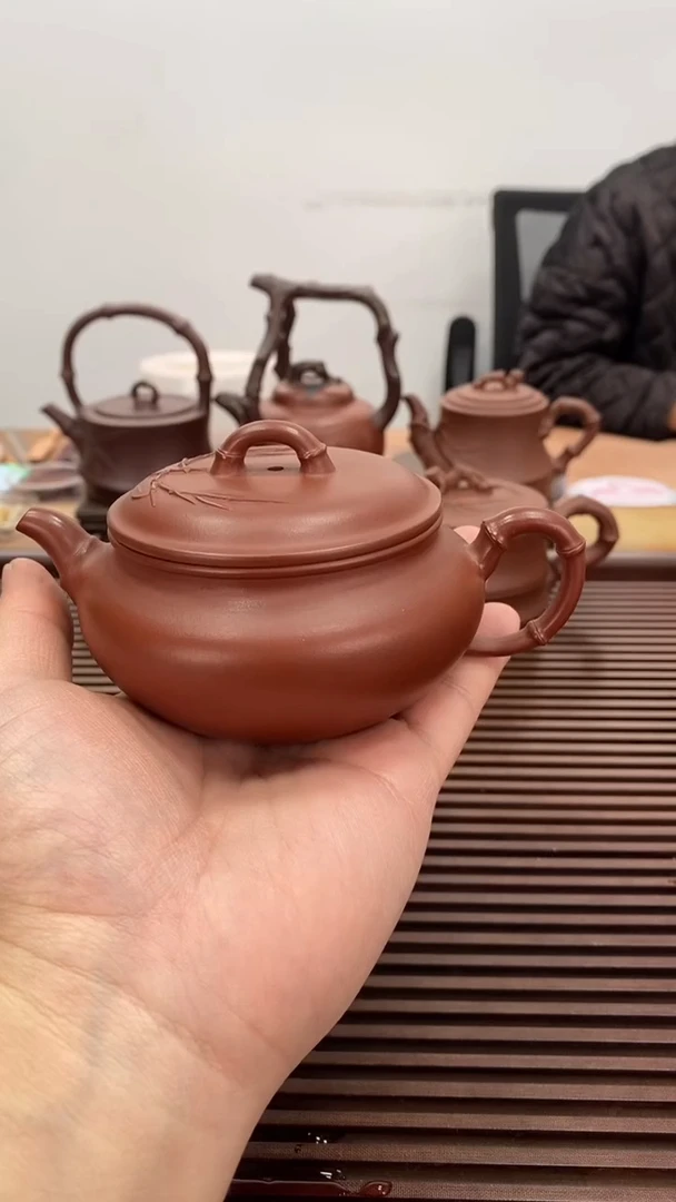 茶壶紫砂福利180毫升竹节壶