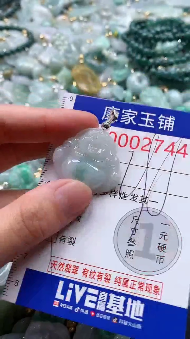 翡翠未镶嵌吊坠(不含链)2744（有列介意勿拍