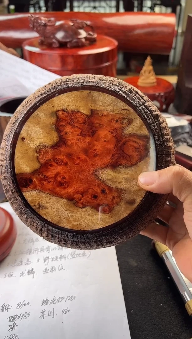 花梨木类端景台缅甸花梨壶承