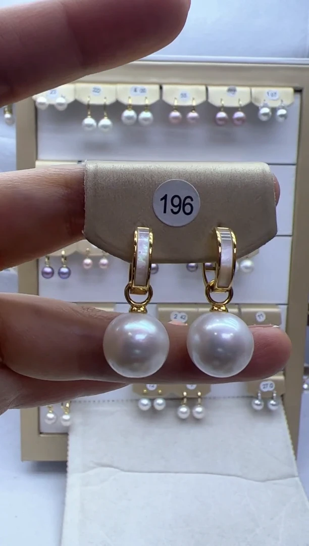 【闪购商品】淡水珍珠耳饰银S925镶嵌196