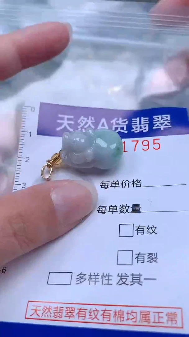 翡翠未镶嵌吊坠(不含链)1